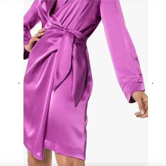 NANUSHKA silk Satin Wrap Dress - Picture 5 of 6